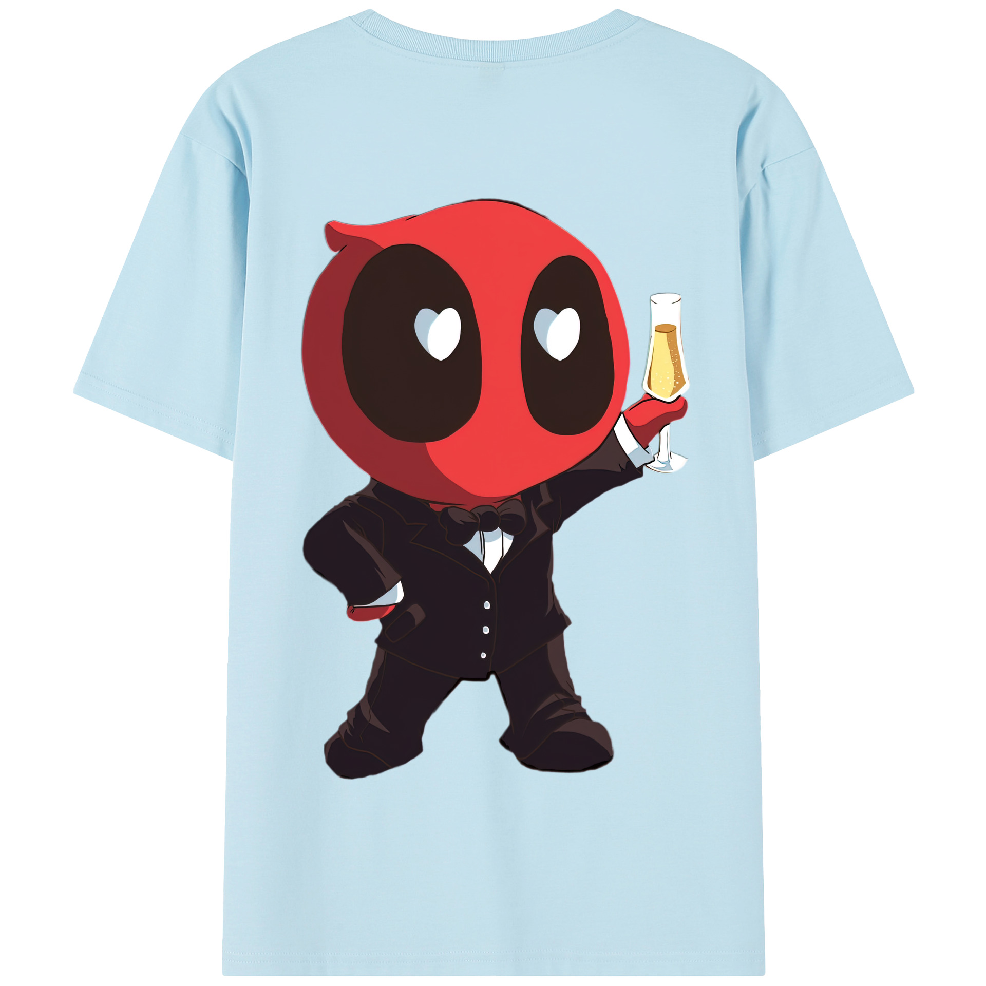 （画像用） Deadpool デッドプール 綿100％半袖Tシャツ（背面プリント）